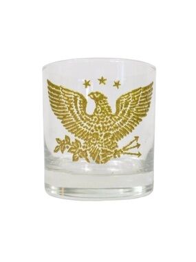 Vintage Gold Eagle Double Old Fashioned Glasses-Set of Four